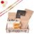 Jaiccha Ghasitaram Rakhi Gifts for Brothers Wooden Carved Basket of Besan Barfi, Butter Chakli, Wheat Puffs, Rice Crispies and Almonds with 2 Pearl Rakhis